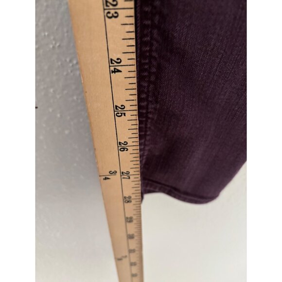 Rag & Bone Womens Purple Burgundy Mid Rise Skinny Jeans Distressed Denim - Picture 8 of 14